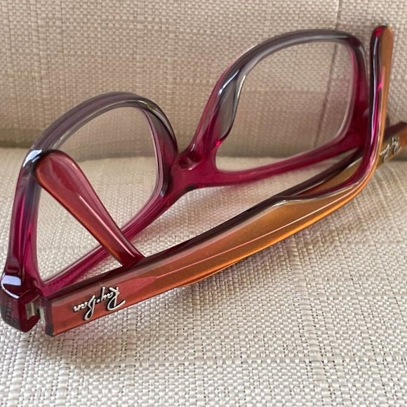 Ray-ban Women Eyeglasses Frame Double Tone Reddish Purple for small Face RB1531 - Picture 6 of 11